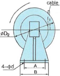 Slip Ring Built-in Type Cable Reel, electric cord reel, cable reel supplier, power cable reel